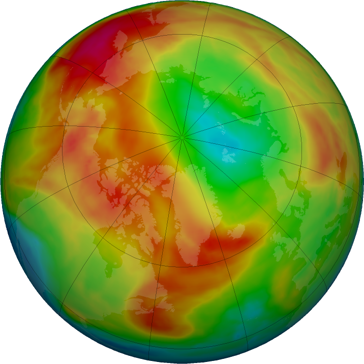 Arctic ozone map for 05 February 2024